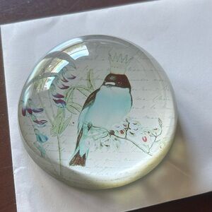 World Market Bird in a crown Paperweight